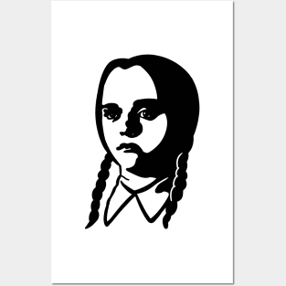 original wednesday addams outline Posters and Art